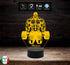 Lampada bodybuilding Culturismo bodybuilder Idea regalo compleanno inaugurazione palestra 7 colori a led con nome personalizzabile