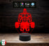 Lampada bodybuilding Culturismo bodybuilder Idea regalo compleanno inaugurazione palestra 7 colori a led con nome personalizzabile