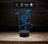 Lampada led 7 colori PERSONALIZZABILE con frase Luce da notte Idea Regalo San Valentino Anniversario Arredo casa Luce da notte - Lampada LED - San Valentino