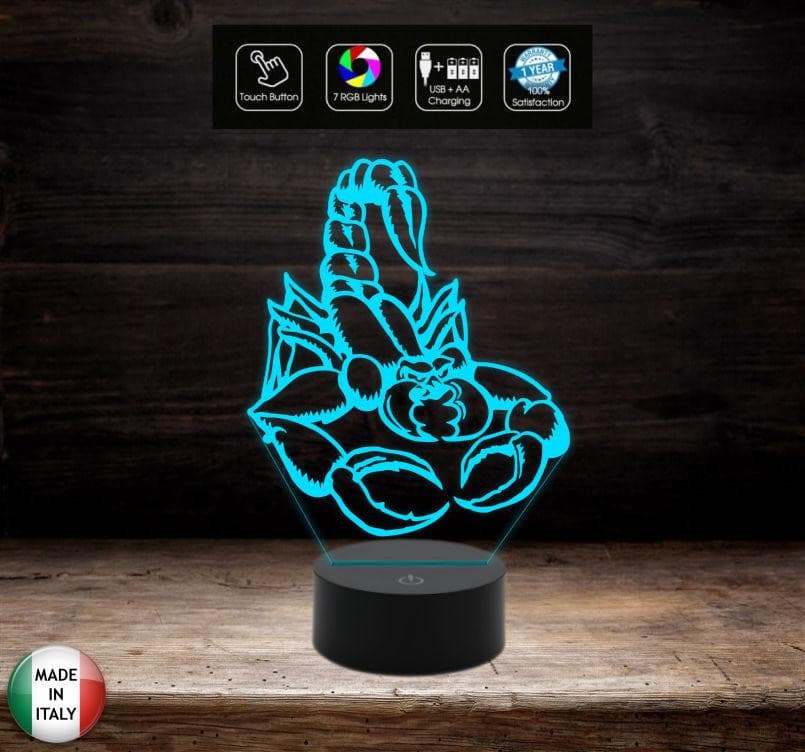 Lampada led 7 colori SCORPIONE Segno zodiacale Idea regalo originale compleanno Luce da notte camera Arredo casa home Cambia colore con touch - Lampada LED - Varie