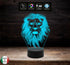 Lampada led LEONE 7 colori selezionabili con touch Luce decorativa da casa negozio ufficio Idea regalo originale per tutti gli appassionati - Lampada LED - Varie
