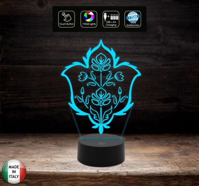 Lampada led arredo casa fantasia FIORI 7 colori selezionabili Arredamento home idea regalo Decorazione Cambia colore con touch - Lampada LED - Varie