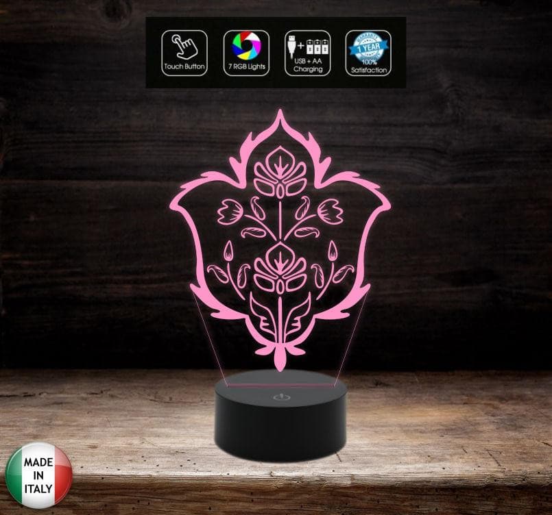 Lampada led arredo casa fantasia FIORI 7 colori selezionabili Arredamento home idea regalo Decorazione Cambia colore con touch - Lampada LED - Varie