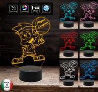 Lampada led bambino BASKET con nome personalizzabile Idea regalo originale compleanno Prima comunione Natale 7 colori selezionabili - Lampada LED - Nascita - Per bambini