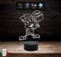 Lampada led bambino BASKET con nome personalizzabile Idea regalo originale compleanno Prima comunione Natale 7 colori selezionabili - Lampada LED - Nascita - Per bambini