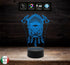 Lampada led da tavolo TESCHIO INDIANO Tatoo disegno tribale Idea regalo originale compleanno Scegli fino a 7 colori con touch Decorazione casa negozio - Lampada LED - Varie