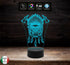 Lampada led da tavolo TESCHIO INDIANO Tatoo disegno tribale Idea regalo originale compleanno Scegli fino a 7 colori con touch Decorazione casa negozio - Lampada LED - Varie
