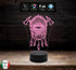 Lampada led da tavolo TESCHIO INDIANO Tatoo disegno tribale Idea regalo originale compleanno Scegli fino a 7 colori con touch Decorazione casa negozio - Lampada LED - Varie