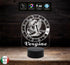 Lampada led segno zodiacale VERGINE Idea REGALO ORIGINALE compleanno Natale 7 colori selezionabili con touch Luce da camera o scrivania ASTROLOGIA - Lampada LED - Segno zodiacale
