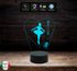 Regalo ballerina Lampada led 7 colori selezionabili DANZA personalizzabile con nome Luce da notte
