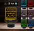 Luce da notte lampada 3d computer pc Regalo personalizzato con frase Festa del papà Idea compleanno onomastico natale Cambia colore con Touch Switch - Lampada LED - Festa del papà