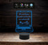 Luce da notte lampada 3d computer pc Regalo personalizzato con frase Festa del papà Idea compleanno onomastico natale Cambia colore con Touch Switch - Lampada LED - Festa del papà