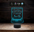 Luce da notte lampada 3d computer pc Regalo personalizzato con frase Festa del papà Idea compleanno onomastico natale Cambia colore con Touch Switch - Lampada LED - Festa del papà