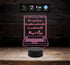 Luce da notte lampada 3d computer pc Regalo personalizzato con frase Festa del papà Idea compleanno onomastico natale Cambia colore con Touch Switch - Lampada LED - Festa del papà