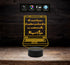 Luce da notte lampada 3d computer pc Regalo personalizzato con frase Festa del papà Idea compleanno onomastico natale Cambia colore con Touch Switch - Lampada LED - Festa del papà