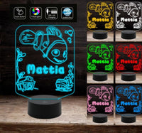 NEMO Luce da notte Night light bambino bambina Lampada a led 7 colori selezionabili personalizzata con nome Idea regalo compleanno nascita - Lampada LED - Nascita - Per bambini