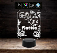 NEMO Luce da notte Night light bambino bambina Lampada a led 7 colori selezionabili personalizzata con nome Idea regalo compleanno nascita - Lampada LED - Nascita - Per bambini