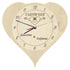 OROLOGIO da parete muro in legno CUORE personalizzato con nomi IDEA REGALO casa - Articolo in legno - Orologi da parete