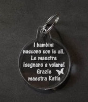 PORTACHIAVE Idea regalo MAESTRA personalizzabile con nome Portachiavi in plexiglass Dono fine anno scolastico - Articolo in Plexiglass - Portachiavi