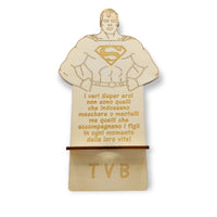 PORTA CELLULARE per papà SUPEREROE da tavolo universale Regalo FESTA DEL PAPA’ compleanno Natale