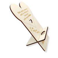 PORTACELLULARE uomo CUORE da tavolo in legno personalizzabile FESTA DEL PAPA’ Regalo compleanno Porta cellulari originali