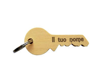 Portachiave CHIAVE in legno INCISIONE PERSONALIZZABILE Idea regalo compleanno - Articolo in legno - Portachiavi