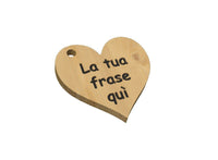 Portachiavi Cuore in legno FESTA DELLA MAMMA Compleanno Idea regalo originale - Articolo in legno - Portachiavi