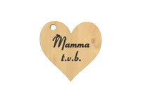 Portachiavi donna cuore Idea regalo FESTA DELLA MAMMA Compleanno Fatto a mano - Articolo in legno - Portachiavi