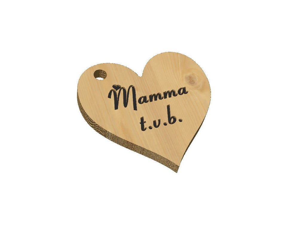 Portachiavi donna cuore Idea regalo FESTA DELLA MAMMA Compleanno Fatto a mano - Articolo in legno - Portachiavi