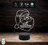 Regalo di Natale originale LAMPADA LED 7 colori Babbo Natale con frase personalizzata Arredo decorazione casa home Addobbo natalizio Luce da notte - Lampada LED - Natale