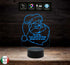 Regalo di Natale originale LAMPADA LED 7 colori Babbo Natale con frase personalizzata Arredo decorazione casa home Addobbo natalizio Luce da notte - Lampada LED - Natale