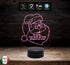 Regalo di Natale originale LAMPADA LED 7 colori Babbo Natale con frase personalizzata Arredo decorazione casa home Addobbo natalizio Luce da notte - Lampada LED - Natale