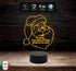 Regalo di Natale originale LAMPADA LED 7 colori Babbo Natale con frase personalizzata Arredo decorazione casa home Addobbo natalizio Luce da notte - Lampada LED - Natale