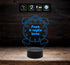 Regalo originale FESTA DEL PAPA’ lampada 3D SVEGLIA con frase 7 colori led da scrivania per ufficio o casa Idea compleanno onomastico Natale - Lampada LED - Festa del papà
