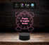Regalo originale FESTA DEL PAPA’ lampada 3D SVEGLIA con frase 7 colori led da scrivania per ufficio o casa Idea compleanno onomastico Natale - Lampada LED - Festa del papà