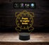 Regalo originale FESTA DEL PAPA’ lampada 3D SVEGLIA con frase 7 colori led da scrivania per ufficio o casa Idea compleanno onomastico Natale - Lampada LED - Festa del papà