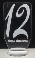 SEGNATAVOLO ristorante hotel SEGNATAVOLI pizzeria bar pub da personalizzare - Articolo in Plexiglass - Articoli vari