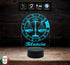 SEGNO ZODIACALE  BILANCIA Lampada a led 7 colori selezionabili  Idea regalo personalizzata da tavolo o scrivania ASTROLOGIA Luce da notte - Lampada LED - Segno zodiacale