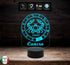 SEGNO ZODIACALE CANCRO Lampada a led Luce da notte Idea regalo compleanno originale da tavolo o scrivania ASTROLOGIA 7colori selezionabili - Lampada LED - Segno zodiacale