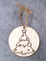 SET 6 PALLE di NATALE legno INCISIONE NATALIZIA decorazione addobbo casa albero - Articolo in legno - Decorazioni natalizie