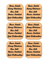 SOTTOBICCHIERI NATALIZI in legno con INCISIONE Buon Natale Decorazione tavola - Articolo in legno - Sottobicchieri