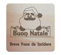 SOTTOPENTOLA natalizio personalizzabile con dedica REGALO DI NATALE Idea Decorazione casa cucina con Babbo Natale