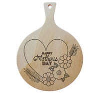FESTA DELLA MAMMA Tagliere circolare Happy mother’s day Regalo originale da cucina
