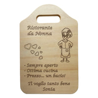 Regalo nonna FESTA DEI NONNI Tagliere con nome personalizzabile Regalo Natale compleanno Idea originale