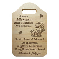 TAGLIERE decorativo IDEA REGALO nonna con frase personalizzata Accessorio cucina