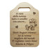 TAGLIERE decorativo IDEA REGALO nonna con frase personalizzata MISURA 30X20 CM