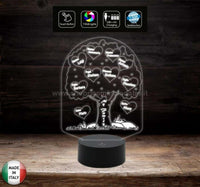 ALBERO GENEALOGICO personalizzato Lampada led 7 colori selezionabili con touch Luce da notte FAMIGLIA per bambini - Lampada LED - Varie