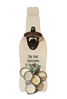 Apribottiglie da parete per tappi Apri Bottiglie da muro personalizzato in legno chiaro e ferro vari colori personalizzabile