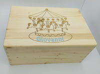 Cassetta contenitore PORTAOGGETTI BAMBINO Regalo nascita neonato personalizzabile con nome