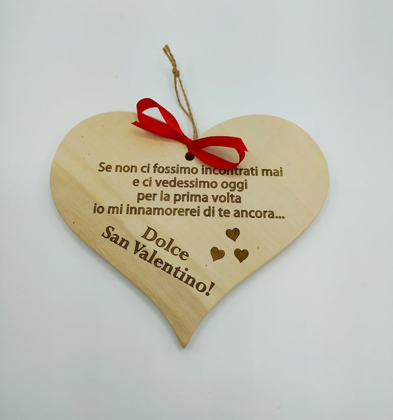 CUORE Targhetta in legno Regalo originale SAN VALENTINO personalizzabile –  Shop Ricomincio da tre